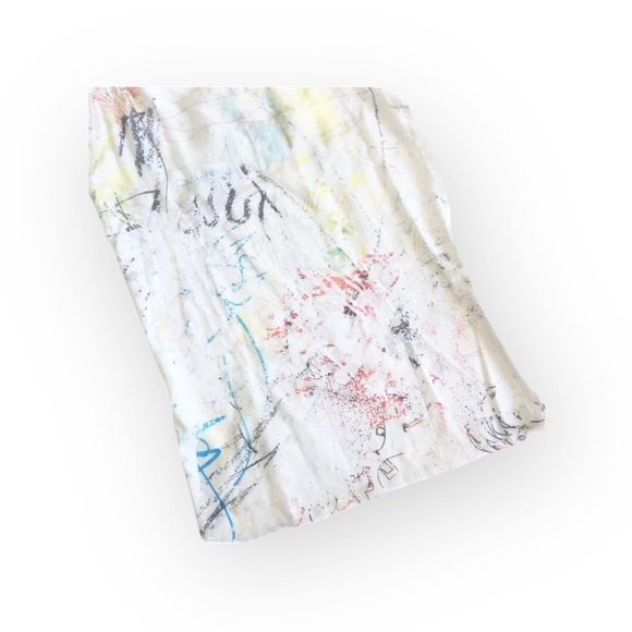 new Alexander Wang ✰ Iconic Doodle Print Silk Tank ✰ White with Multi Print ✰ XS - Picture 12 of 16